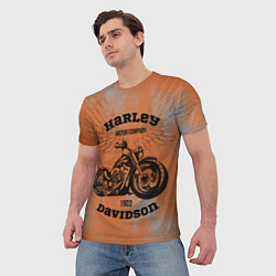 Футболка мужская Harley Davidson - Moto, цвет: 3D-принт — фото 2