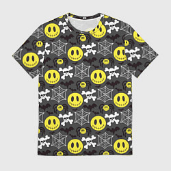 Футболка мужская Смайлик хэллоуин, цвет: 3D-принт