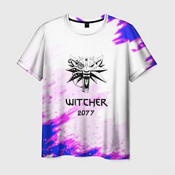 Футболка мужская The Witcher colors neon, цвет: 3D-принт