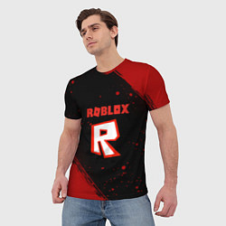 Футболка мужская Roblox текстура мобайл гейм, цвет: 3D-принт — фото 2
