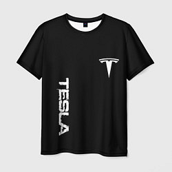 Футболка мужская Tesla logo white, цвет: 3D-принт