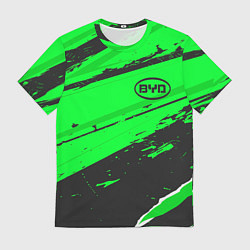 Футболка мужская BYD sport green, цвет: 3D-принт