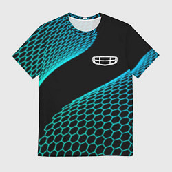 Футболка мужская Geely electro hexagon, цвет: 3D-принт