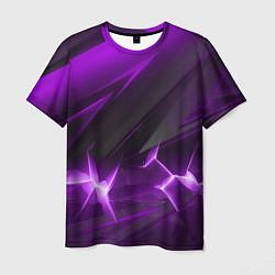Футболка мужская Фиолетовая объемная абстракция, цвет: 3D-принт