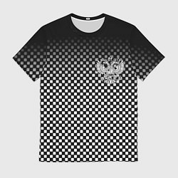 Футболка мужская Россия клетка паттерн, цвет: 3D-принт
