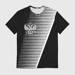 Футболка мужская Герб текстура геомтерия, цвет: 3D-принт