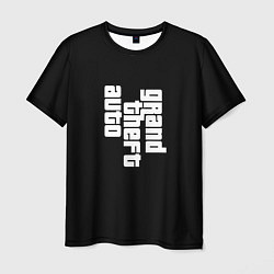 Футболка мужская Grand theft auto logo, цвет: 3D-принт