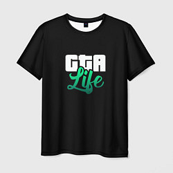 Футболка мужская GTA life logo, цвет: 3D-принт