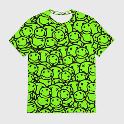Футболка мужская Nirvana green logo smile, цвет: 3D-принт