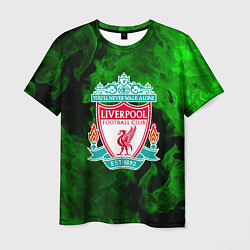 Футболка мужская Liverpool green fire, цвет: 3D-принт