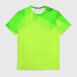 Футболка мужская Кислотная геометрия лайм, цвет: 3D-принт