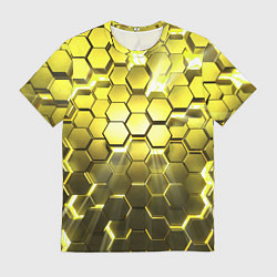Футболка мужская Золотые соты, цвет: 3D-принт