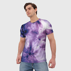 Футболка мужская Синие и фиолетовые космические абстрактные узоры т, цвет: 3D-принт — фото 2
