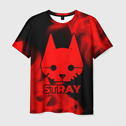 Футболка мужская Stray - red gradient, цвет: 3D-принт