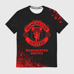 Футболка мужская Manchester United - red gradient, цвет: 3D-принт