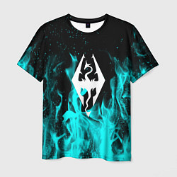 Футболка мужская The elder scrolls neon flame, цвет: 3D-принт
