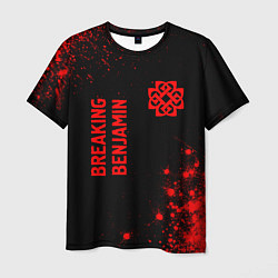 Футболка мужская Breaking Benjamin - red gradient вертикально, цвет: 3D-принт