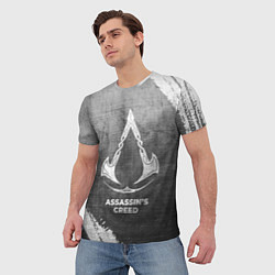 Футболка мужская Assassins Creed - grey gradient, цвет: 3D-принт — фото 2