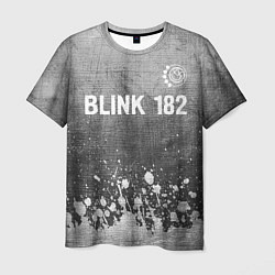 Футболка мужская Blink 182 - grey gradient посередине, цвет: 3D-принт