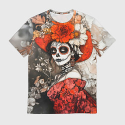 Футболка мужская Катрина в красном, цвет: 3D-принт