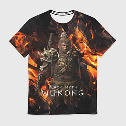 Футболка мужская Строгий король обезьян Black Myth Wukong, цвет: 3D-принт
