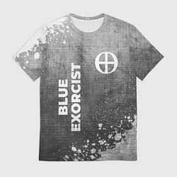 Футболка мужская Blue Exorcist - grey gradient вертикально, цвет: 3D-принт