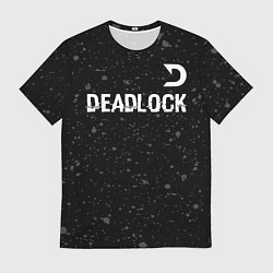 Футболка мужская Deadlock glitch на темном фоне посередине, цвет: 3D-принт