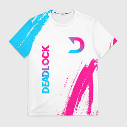 Футболка мужская Deadlock neon gradient style вертикально, цвет: 3D-принт
