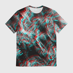 Футболка мужская Дым из вейпа глитч, цвет: 3D-принт