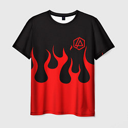 Футболка мужская Linkin park logo fire, цвет: 3D-принт