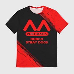 Футболка мужская Bungo Stray Dogs - red gradient, цвет: 3D-принт
