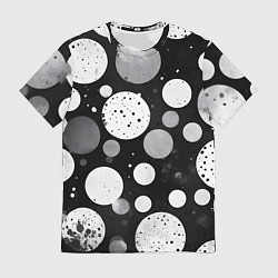 Мужская футболка Круги на темном фоне