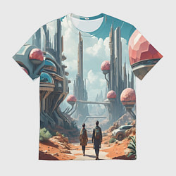 Футболка мужская Планета фантастика, цвет: 3D-принт