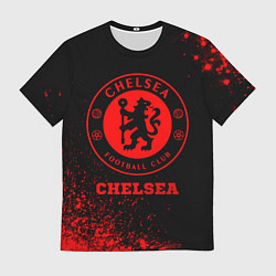 Футболка мужская Chelsea - red gradient, цвет: 3D-принт