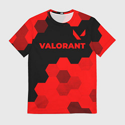 Футболка мужская Valorant - red gradient посередине, цвет: 3D-принт