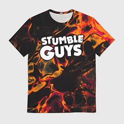 Футболка мужская Stumble Guys red lava, цвет: 3D-принт