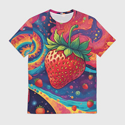Футболка мужская Психоделика клубничка, цвет: 3D-принт