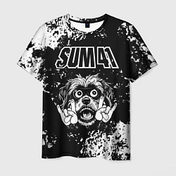 Футболка мужская Sum41 рок пес, цвет: 3D-принт