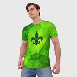 Футболка мужская Saints Row green poly, цвет: 3D-принт — фото 2