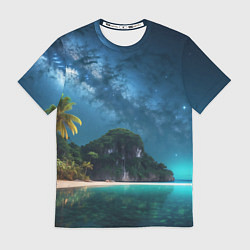 Футболка мужская Island beach, цвет: 3D-принт