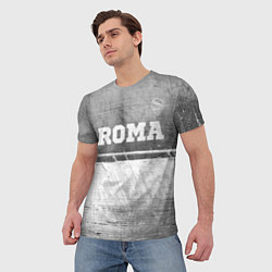 Футболка мужская Roma - grey gradient посередине, цвет: 3D-принт — фото 2