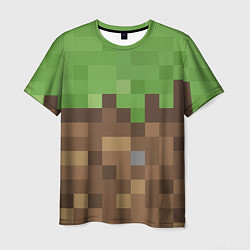 Футболка мужская Earth - Minecraft, цвет: 3D-принт