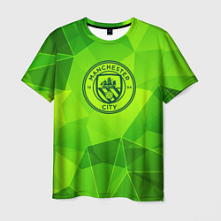 Футболка мужская Manchester City green poly, цвет: 3D-принт