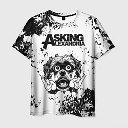 Футболка мужская Asking Alexandria - рок пес, цвет: 3D-принт