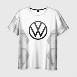 Футболка мужская Volkswagen white poly, цвет: 3D-принт
