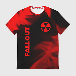 Футболка мужская Fallout - red gradient вертикально, цвет: 3D-принт