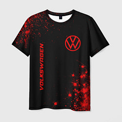 Футболка мужская Volkswagen - red gradient вертикально, цвет: 3D-принт