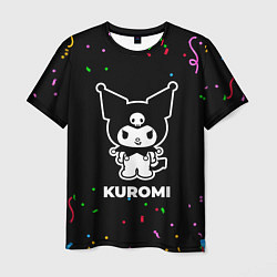Футболка мужская Kuromi конфети, цвет: 3D-принт