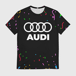 Футболка мужская Audi конфети, цвет: 3D-принт
