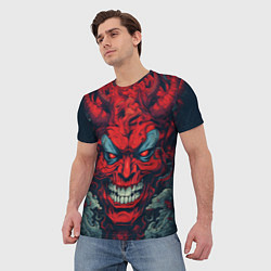 Футболка мужская Red demon Oni, цвет: 3D-принт — фото 2